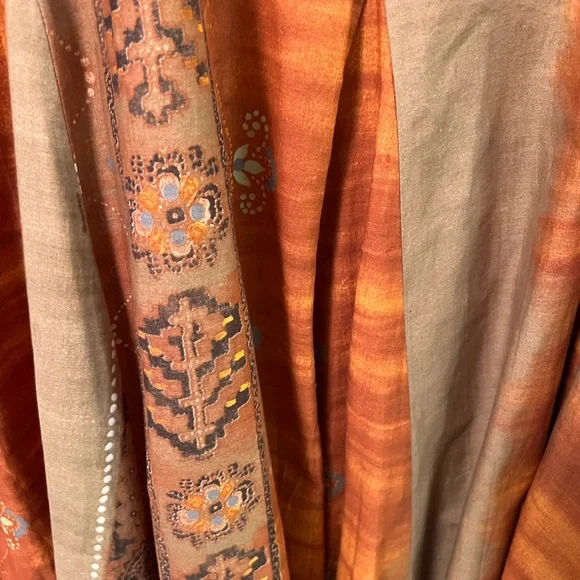 Karen Kane Orange and Brown Full Skirt - Picture 8 of 8